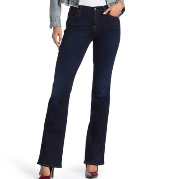 7 For All Mankind Denim - 7 For All Mankind Kimmie Bootcut Jeans Dark Wash